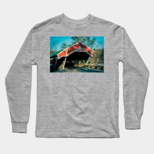 West End of Honeymoon Bridge Jackson New Hampshire Long Sleeve T-Shirt